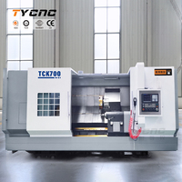 Tour à métaux CNC à banc incliné TCK700A, tour CNC haute précision à 12 stations