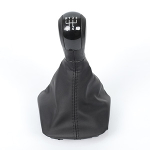 Car Gear <b>Shift</b> <b>Knob</b> Leather 5-Speed 6-Speed Manual Transmission For Skoda Octavia Black - Product Image 1