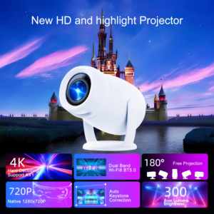 Máy chiếu mini anxin Y400 nghiêng máy chiếu lật thông minh Máy chiếu di động dữ liệu proyector Mini TV thông minh 4K 2GB RAM 5G Wifi bt5.0 - Product Image 3