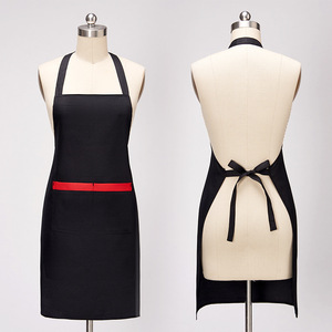 Delantal Wei Zhen Rojo Unisex, Tejido, Impermeable, para Cocina, Cafetería, Ropa de Trabajo - Product Image 2