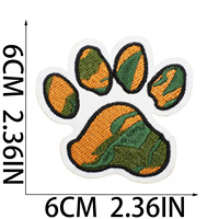 Patchs thermocollants en feutre non tissé avec broderie de traces de pattes mignonnes, drapeau arc-en-ciel LGBT, drapeau américain, coucher de soleil en montagne, cœur, chien, chat