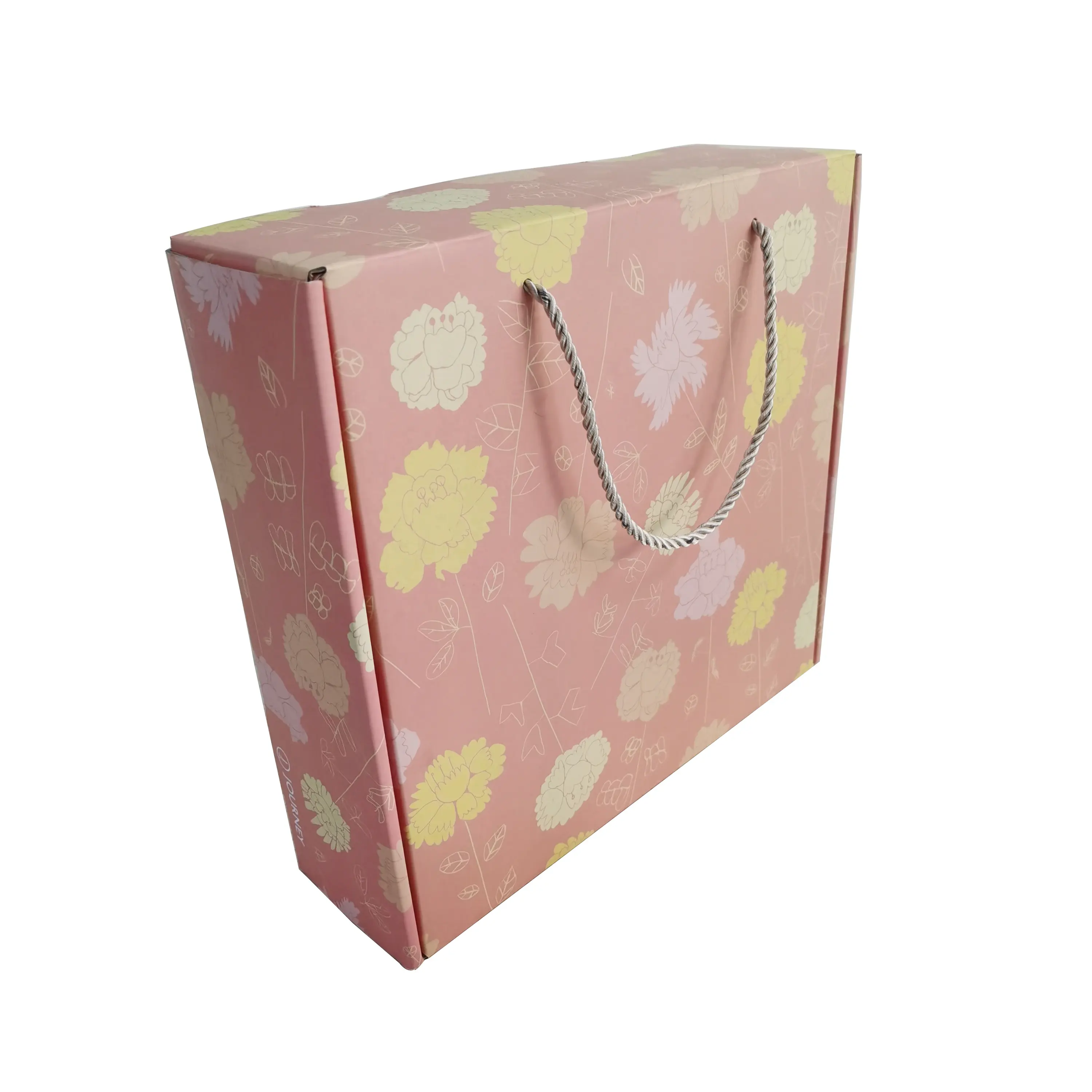 Бумажная коробка для рукоделия гофрированная картонная коробка Свадебная бумажная коробка дизайн с веревкой