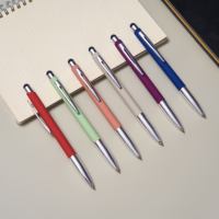 Stylo en métal aluminium avec pointe tactile, logo personnalisé, cadeau promotionnel pour entreprise