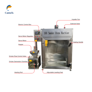 Máquina de ahumadero de salmón de carne fría caliente/ahumadero para cerdo - Product Image 2