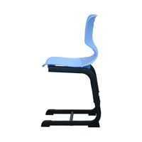 Chaise d'école pour étudiants, durable, empilable, avec structure métallique moulée et coque en plastique, chaise d'université
