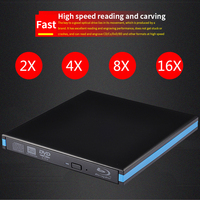 TISHRIC External Bluray Drive Writer Reader Blu-Ray Burner Player USB 3,0 CD DVD para Windows MacBook Laptop Desktop