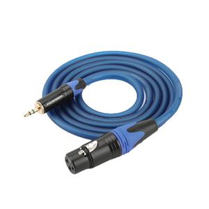 Cable de audio de 3,5 mm a XLR, color azul real, diámetro exterior de 6,5 mm, para micrófonos, altavoces, auriculares y adaptadores - Product Image 4