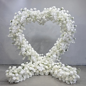 Arco de Flores Artificiales en Forma de Corazón, Arco de Boda para Decoración de Bodas - Product Image 3