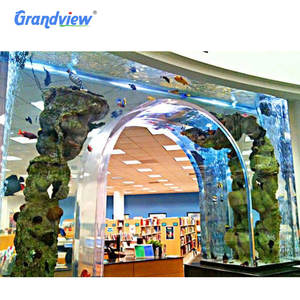 UV koruma sualtı pencere bir kez kavisli Cast şeffaf Panel temizle lüks büyük özel akrilik akvaryum tünel - Product Image 1