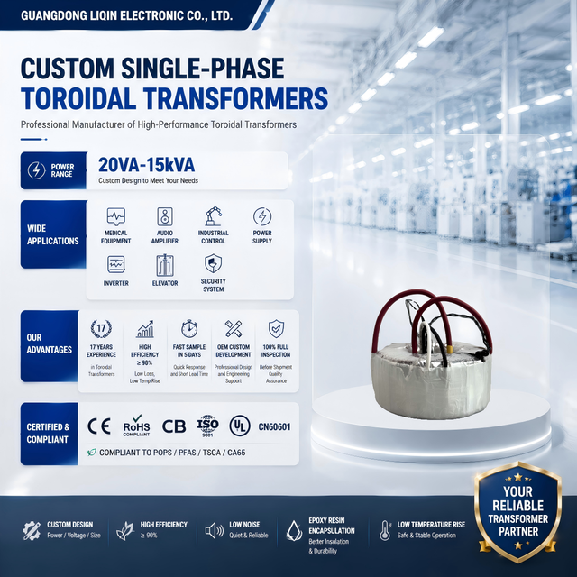 Customized Single Phase Toroidal Power Transformer 10kVA Input Copper Winding 10kV 110V/220V Output Epoxy Resin Encapsulated
