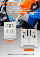 Distributeur de carburant portable 5000L avec jauge de réservoir automatique, station-service mobile et panneau solaire