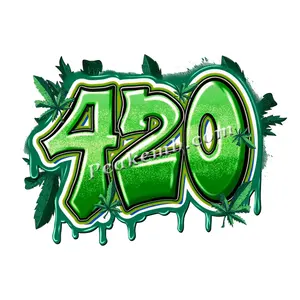 Pas cher 420 feuilles DTF transferts presse à chaud 420 mauvaises herbes imprime transfert pour vêtements