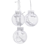 Guirlande lumineuse LED à boules de souhaits, rideau lumineux scintillant, indice de protection IP44, blanc chaud, pour les fêtes de Noël, décoration lumineuse pour les fêtes