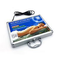 Pierres de massage chaudes pour spa, 16 pièces, pierres de massage avec boîte de chauffage en aluminium, kit de massage chauffant, pierres d'énergie en basalte