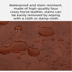 Tapis de bureau en cuir Crazy Horse CZ, tapis en cuir de qualité supérieure, résistant aux hautes températures, inodore, imperméable et durable - Product Image 2