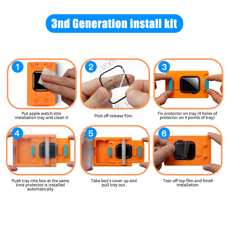 Gadgetoo Mohave 3D Nanoflex Screen Protector With Installation Kit For Apple Watch 41Mm/42Mm/44Mm/45Mm