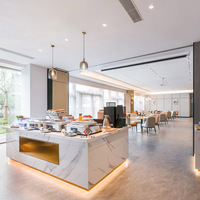 Comptoir de bar d'hôtel design, présentoir à whisky, comptoir buffet en marbre pour restaurant, mobilier commercial, comptoir de bar