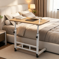Table de chevet pliable réglable en bois, bureau d'ordinateur ergonomique, durable, mobile, gain de place, écologique, pour le bureau à domicile