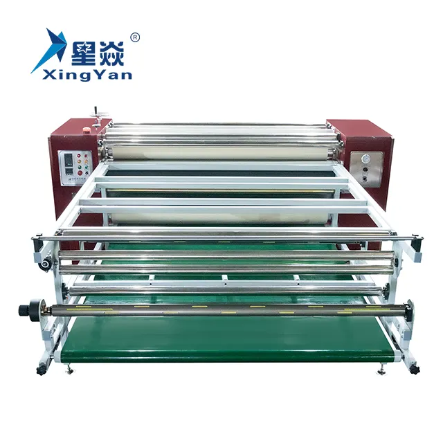 Guangzhou Xingyan 420 * 1200 mm Wärmetransfer-Rolle Kalender Rotation Sublimationsstoffdruck Rolle zu Rolle Heißpressmaschine