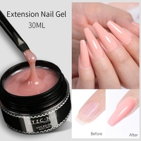 Gel de construction pour extension d'ongles nude 30 ml, haute viscosité, pour manucure en salon, livraison rapide, faible MOQ, vente en gros