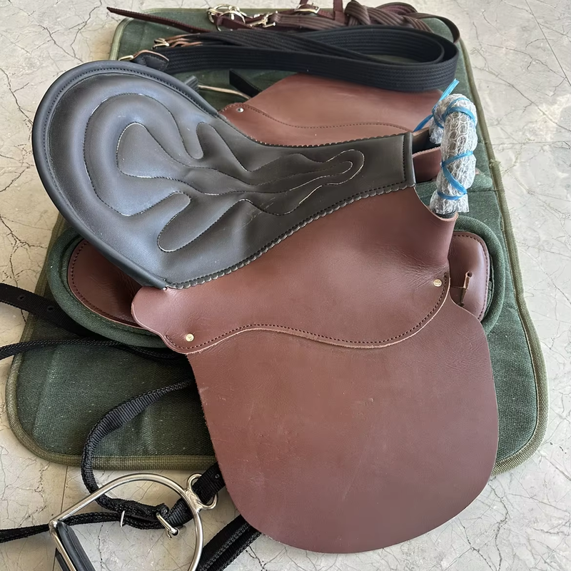 Genuine Leather Large Western Saddle Cowhide