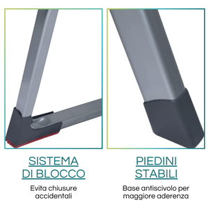 บันไดเหล็กพับได้ 2 ตอน พร้อมฐานกันลื่น รับน้ำหนักได้ 150 กก. - Product Image 4