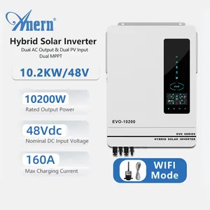 Anern china wholesale vfd 6.2KW 4kw 5kw solar power inverter 10000w with solar panels kit
