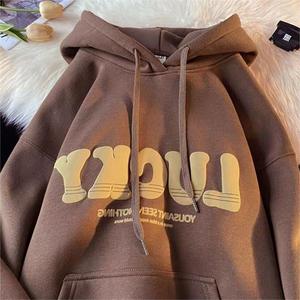 เสื้อฮู้ดดี้พิมพ์ลายโฟม 3 มิติ คุณภาพสูง ผ้าฝ้าย ยูนิเซ็กซ์  ออกแบบโลโก้ได้ตามต้องการ ทรงโอเวอร์ไซส์ หนานุ่ม สำหรับผู้ชาย - Product Image 4