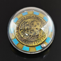 Roue de roulette D20 en métal style casino – Design éclaboussures de sang gravé, durable et écologique, pour joueurs de RPG et jouets anti-stress