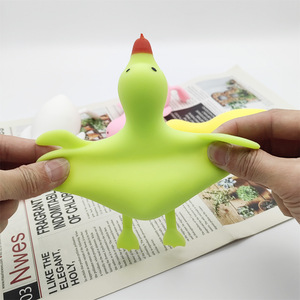 Cute Cartoon TPR Flour Duck and Mini White Goose Unisex Funny Stress Relief Squeeze Toys Slow <b>Rebound</b> Pinch Decompression Toy - Product Image 3
