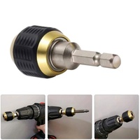 Adaptateur rapide à tête large avec poignée hexagonale de 1/4 pouce pour mandrin de perceuse électrique pour tournevis professionnel