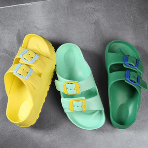 ¡Grandes Ofertas! Últimas Novedades: Sandalias Planas Unisex con Doble Hebilla para Hombre y Mujer - Venta al por Mayor de Chanclas y Pantuflas. - Product Image 2