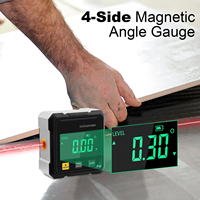Niveau électronique numérique à trois lignes laser, inclinomètre magnétique, instrument de mesure d'angle de précision pour le travail du bois