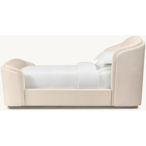 Letto matrimoniale personalizzato di lusso leggero per Villa camera da letto principale matrimonio moderno stile nordico Hotel letto imbottito con testiera imbottita - Product Image 6