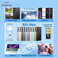 Smartphone Android 5G S25 Ultra 2026 Dernière Génération 22G+2TB 7.3 Pouces Android 15 avec Reconnaissance d'Écran Perforé et IA Haute Performance