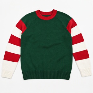 <span class=keywords><strong>Pull</strong></span> tricoté personnalisé pour <span class=keywords><strong>homme</strong></span> <span class=keywords><strong>grande</strong></span> <span class=keywords><strong>taille</strong></span>, motif intarsia à rayures contrastées, <span class=keywords><strong>pull</strong></span> d'hiver chaud et confortable pour grossistes - Product Image 2