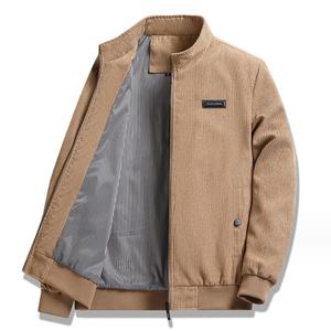Veste <span class=keywords><strong>Homme</strong></span> en Velours Côtelé Fine de Style Automne, <span class=keywords><strong>Col</strong></span> Montant, Décontractée, Grandes Tailles - Product Image 1
