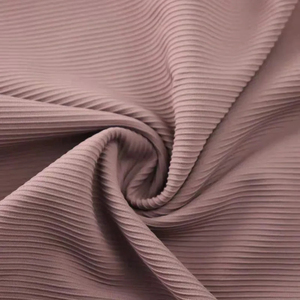 Lightweight Elastic Shaping Ribbed Microfiber Custom Stretch Rib Nylon Spandex Fabric for Gym Sportswear - Product Image 6