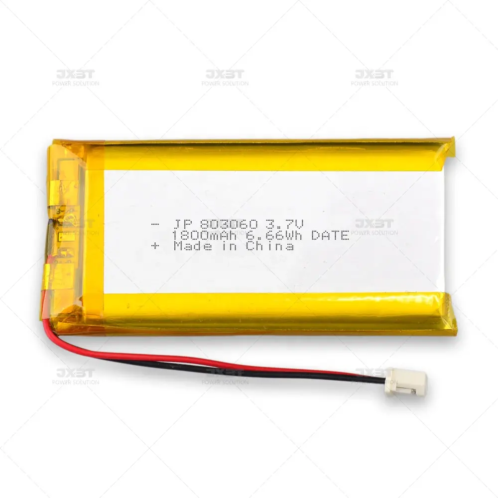 Batteria ricaricabile ai polimeri di litio 803060 3.7V 1800mah 6.66Wh per dispositivi digitali