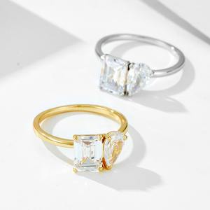 Anello di Lusso da Donna in Argento Sterling 925 con Zirconia Cubica 5A, Gioiello Trendy per Fidanzamento, Matrimonio, Promessa e Feste - Product Image 3