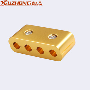Séparateur de fils de bougies Xuzhong 56mm x 25mm x 16mm en aluminium à quatre trous pour modification automobile - Product Image 3