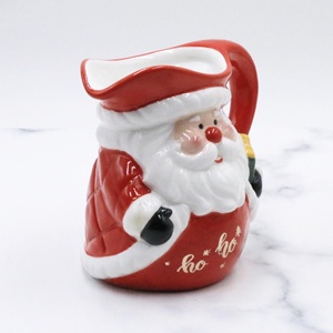 Pot <span class=keywords><strong>de</strong></span> lait naturel en céramique, étiquette peinte à la main, décalcomanie <span class=keywords><strong>de</strong></span> noël noël, noël, créateur - Product Image 3