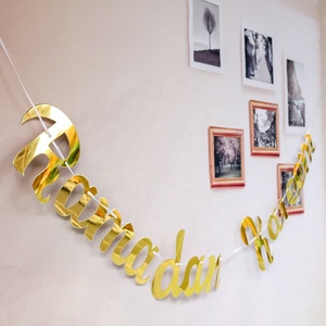 <span class=keywords><strong>Guirlande</strong></span> pour l'eid Mubarak, banderole scintillante, en or, pour fête de l'aïd, ramadan Kareem, musulman islamique - Product Image 4