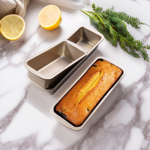Golden Toast Box Baking Mold Set Small Medium <b>Large</b> Sizes For Home Commercial Use Oven Safe Carbon Steel Cake <b>Pan</b> - Product Image 1