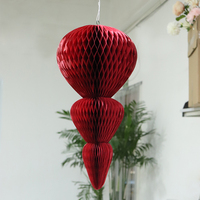 Lanternes en papier nid d'abeille FLYING FLOWERS, très vendues, durables, décorations suspendues pour l'intérieur, Nouvel An, pour les magasins, vente directe d'usine