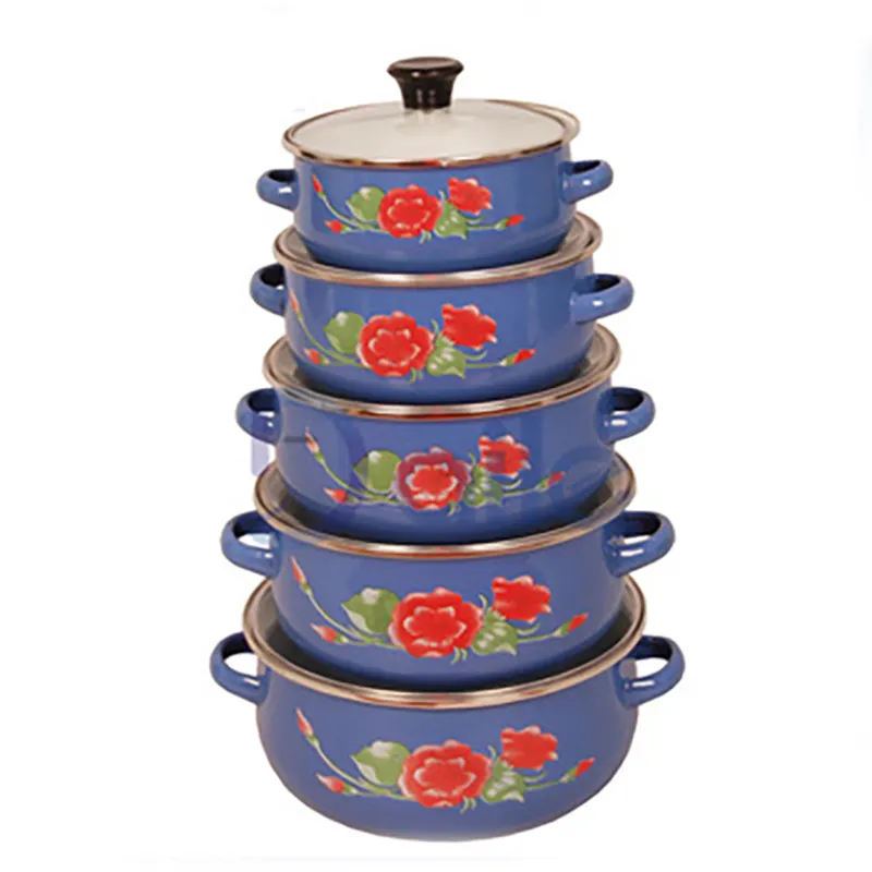 Cucina di casa smalto pentole all'ingrosso rachel ray cookware set in ghisa smalto pentola