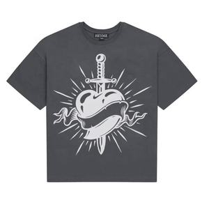 OEM moda peso pesado recortada Boxy camiseta hombres relajado ajuste impresión camiseta - Product Image 1