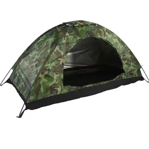 Camouflage Outdoor Hot Selling Convenient Camping Backpacking Tent Beach Portable Sleeping Hiking Camouflage Folding Single Person Tent