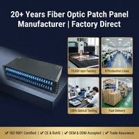 Panel Patch Fiber Optik 1U 19 Inch OEM ODM 48 Port LC Duplex Rak Mount ODF Terminal Splice Box Bersertifikasi CE RoHS