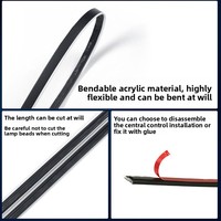 Lumière d'ambiance LED acrylique USB à effet de défilement pour console centrale de voiture, couleur magique, 2W, décoration DIY, OE